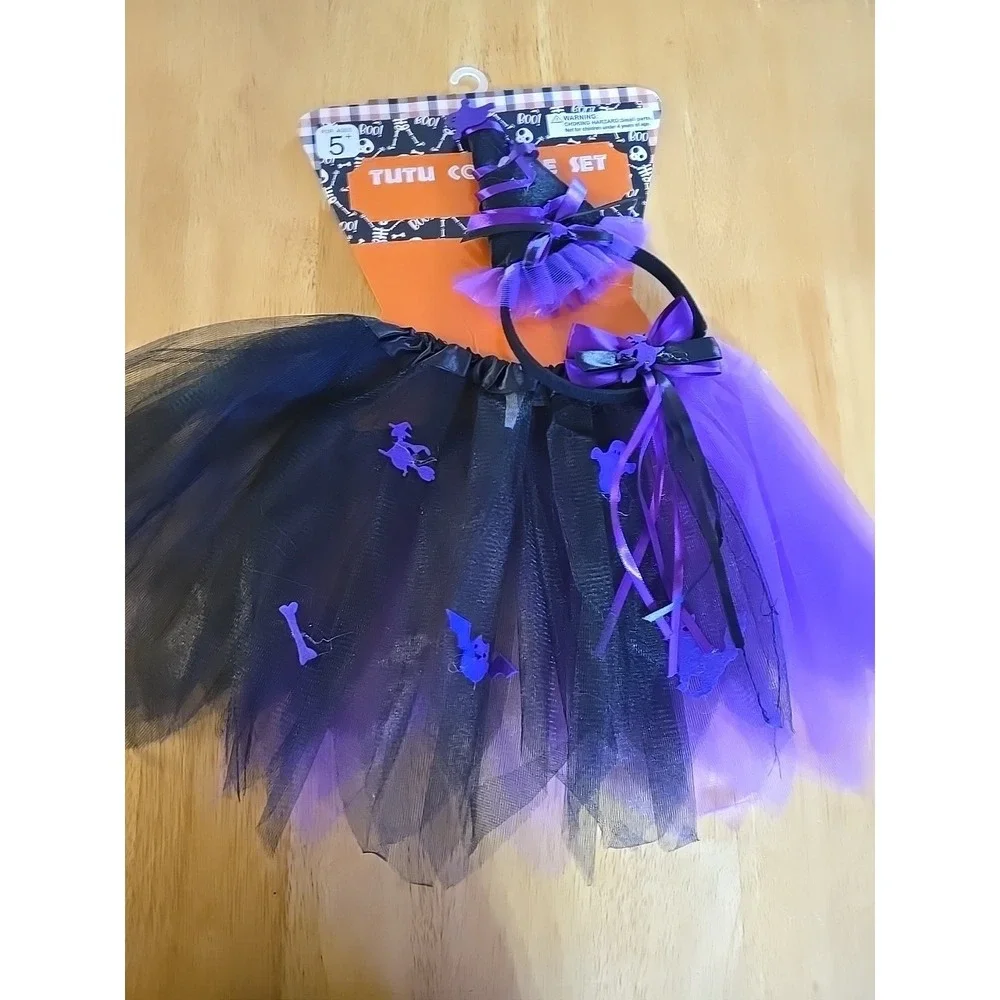 Halloween Witch costume Girls Tutu Set Fairy Ages 5 + Dress Up NWT New Ballerina